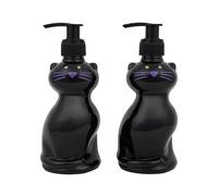 Simple Pleasures Set of 2 Black Cats Scented Liquid Hand Soap Dispensers - Autumn & Halloween Novelty Décor - Decorative Refillable Hand Pumps for Kitchen Countertop and Bathroom Sinks