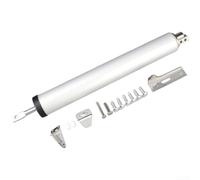 Simple Pneumatic Door Closer with Hydraulic Buffer, Adjustable Closing Speed for Wooden and Aluminum Doors, 90-110° Positioning, 15-30kg, Silver(Style A)