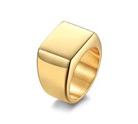 Simple Polished Quadrilateral Ring, Stylish Stainless Steel Men's And Women's Ring