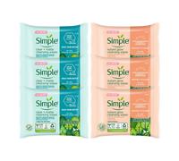 Simple Protect Glow & Daily Detox Wipes 3 Pack Each