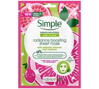 Simple Protect 'N' Glow 48h Glow Sheet Mask Korean skin care routine for sensitive skin brightens and revitalises dull & tired skin 1 mask