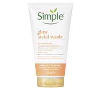 Simple Protect 'N' Glow Express Glow Clay Polish Cleanser leaves skin naturally glowing for expert facial skin care 150 ml
