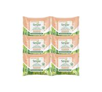 Simple Protect 'N' Glow Instant Cleansing Wipes for Dull & Tired Skin - 6 Pack