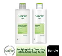 Simple Purify Cleansing Lotion & Soothing Facial Toner Bundle 200ml
