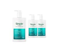 Simple Purify+ Gel Facial Cleanser Hydrating Skin Care Face Wash, 240ml - 3 pack