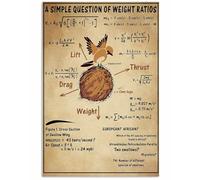 Simple Question Of Weight Ratios Retro Metal Tin Sign 8X12 Inches