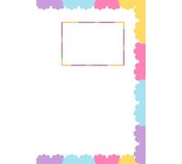 Simple Rainbow Lined Notebook for girls ages 6+