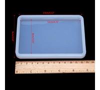 Simple Rectangle Shape Tray Plaster Molds Background Plate Mold Plate Dish Resin Casting Easy to Clean Jewelry Making Tools Pliers