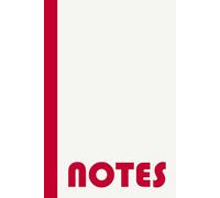 Simple Red and White, Lined 6" x 9", Bound Journal Notebook for Women & Men, 120 Pages, Lined Notebook for Work & Note Taking, 24 Lines a Page, Journal for Writing, Date Section on Every Page