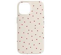 Simple Red Heart Pattern Girly Minimalist Aesthetic Case for iPhone 14