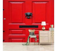 Simple Red Wooden Door Creative Personality 3D Wallpaper Easy Install Feature Office Living Room Sofa Bedroom TV Background Wall Decoration-350cm×256cm