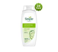 Simple Refreshing Shower Gel 450Ml 24-Pack Bulk Multipack In White White