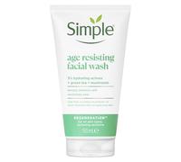 Simple Regeneration Age Resisting Facial Wash with green tea and prebiotic cleanser for revived and revitalised skin 150 ml