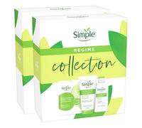 Simple Regime Collection Kind to Skin Rich Moisture Sheet Mask, Facial Wash 150ml and Hydrating Light Moisturiser 125ml 3 Pieces Ready to Wrap Gift Set for Her,3pk