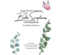 Simple, Relaxing, Inspirational Bible Scriptures Coloring Book for Adults and Teens | Relaxing Coloring Book | Minimalist Design | Bible Verse ... Dotted Lines for easy cutout & framing