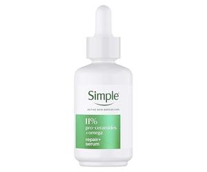 Simple Repair+ 11% Pro-Ceramides + Omega Serum repairing skin care suitable for all skin types for restored and nourished skin 30 ml