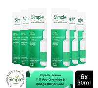 Simple Repair Glow Hydrate Niacinamide Serum Range 30ml 6 Pack Skin Care Set