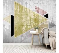 Simple Retro Geometric Art Creative Modern 3D Wallpaper Premium Textured Silk Neutral Tones Material Ideal for Living Room Bedroom-250cm×170cm
