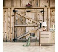 Simple Retro Wooden Door Creative Art 3D Wallpaper Easy Install Feature Office Living Room Sofa Bedroom TV Background Wall Decoration-350cm×256cm
