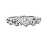Simple Ring for Women Personality Love Small Main Fresh Rings Womens Rings Size 9 (White, 5)