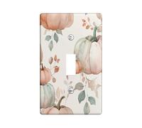 Simple Rocker Switch Wall Plate Pumpkin Pastel Beige Orange Seasonal Harvest Autumn Decoration Standard Size Thermoplastic Plate Cover