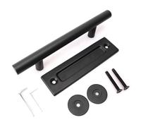 Simple Round Barn Gate Handle Mild Steel Permanent Finish Space Saving Answer for Closets Division Partitions Tool Complimentary Installation Handle