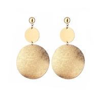 Simple Round Drop Earrings For Women Gold Color Pendientes Statement Earring Fashion Jewelry Accessories femme 2019