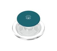 Simple Scallop Shell Opened Maritime Outline PopSockets PopGrip for MagSafe