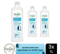 Simple Sensitive Bath Soak 1L - Pack of 3
