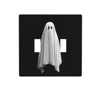 Simple Sheet Ghost Double Gang Toggle Light Cover Wall Plate Switch Decor Standard Size - 11.4x11.4cm
