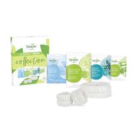 Simple Sheet Mask Collection 4 piece Moisturising Gift Set with a Headband & Wristband