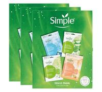 Simple Sheet Mask Collection Gift Set - 3 Pack, Hydrating, Nourishing & Soothing Facial Masks - Deep Moisture, Brightening & Calming Skincare for All Skin Types
