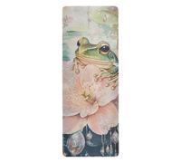 Simple Shining Jewelry Frog foldable yoga mat for travel for pilates printed, non slip, hot yoga towel non slip with bag tapete para ejercicio 71x26 inches