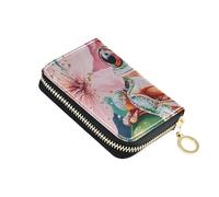 Simple Shining Jewelry Frog leather card case wallet With 2 cash slot RFID Blocking card holder for women with zipper