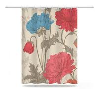 Simple Shower Curtains for Bathroom 180x240cm, Long Waterproof Bath Curtain, Extra Large Polyester Fabric Window Drapes with 12 Hooks, Weighted Hem Showering Panel, Nordic Curtains 72x96inch, Model516