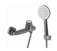 Simple Shower Set with Lifting Bar Brass Bathroom Shower Faucet Three Speed Powerful Sprinkler Head Rainfall Bathtub Faucet,Shower (One Color E) Aqiong