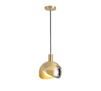 Simple Single Head Small Chandelier,Retro Style Metal Glass Pendant Light,Flush Mount Ceiling Lighting Fixtures,Living Room And Dining Room Decoration Hanging Lamp