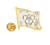 Simple Sketch Of Human Skeleton Golden Metal Flag Lapel Pin Badge
