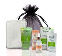 Simple Skincare Set - Face Wash, Hydrating Cleanser, Sunkissed Skin Firming Serum & Moisturiser Bundle (White)
