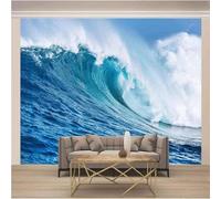 Simple Sky Three Dimensional Blue Sea Wave 3D Wallpaper Luxury Home Dining Decor Paste Sofa Living Room The Wall for Bedroom Mural-300cm×210cm
