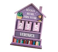 Simple Slide Design Wooden Book Counter Promoting Green Habits Use Manual Trackers