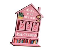 Simple Slide Design Wooden Book Counter Promoting Green Habits Use Manual Trackers