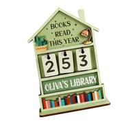 Simple Slide Design Wooden Book Counter Promoting Green Habits Use Reading Progress Monitors