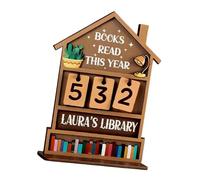 Simple Slide Design Wooden Book Counter Promoting Green Habits Use Reading Progress Monitors