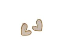 Simple Small Black Heart Stud Earrings For Women Cute Love Heart Shape Earring Girls Party Wedding Jewelry Gifts(C)