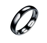 Simple Smooth 2MM/4mm Arc Black/Silver/Gold/Rose/ Seven Colors for Girls/Boys Titanium Steel Ring Stainless Steel Lovers Ring Jewelry (10, 1-4MM-balck)