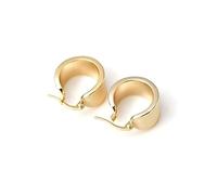 Simple Smooth Enamel Earrings, Commuter Versatile Plain Loop Earrings, High End Jewelry, Suitable for Women's Daily Commuting and Dating Wear