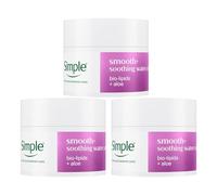 Simple Smooth+ Soothing Water Cream 50ml, 3 Pack - Lightweight Moisturizer with Aloe and Ceramides, Fragrance-Free, Colour-Free, Hydrating and Calming Skincare for Sensitive Skin