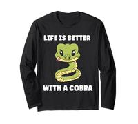 Simple Snake reptile quote life better with a Cobra Long Sleeve T-Shirt