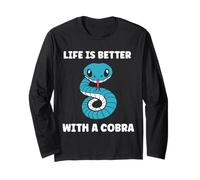 Simple Snake reptile quote life better with a Cobra Long Sleeve T-Shirt